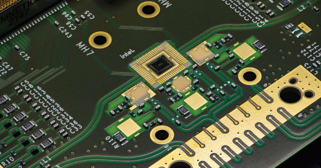 Intel chip close up