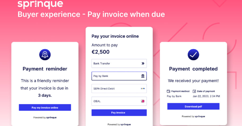 Sprinque pay by invoice