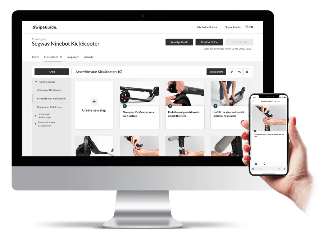 SwipeGuide User Interface