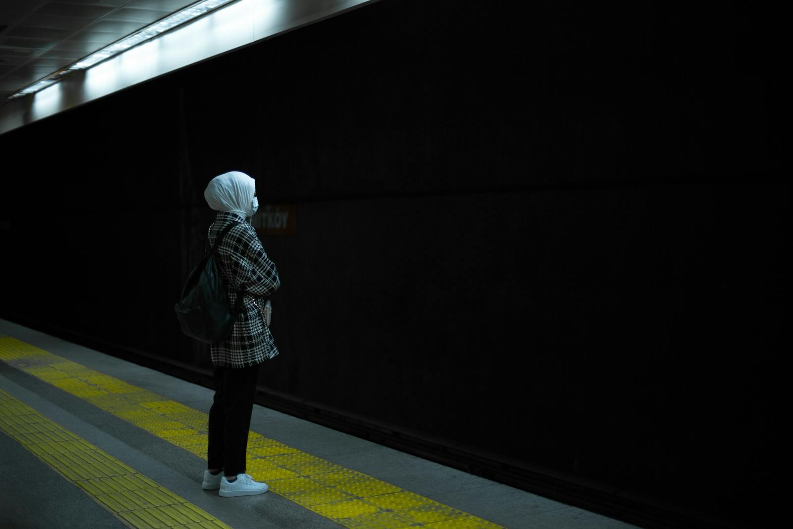 person alone crowd