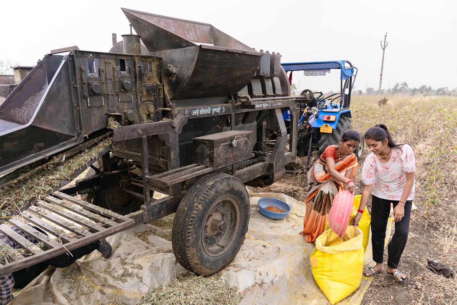 rural Indian farmer smartphone
