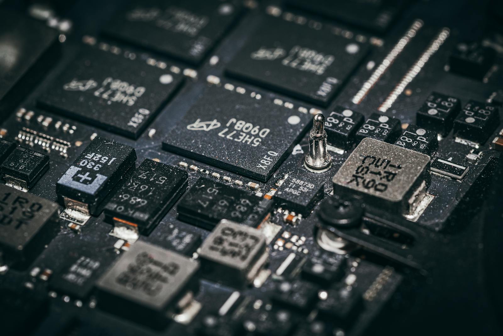 AI chip semiconductor closeup