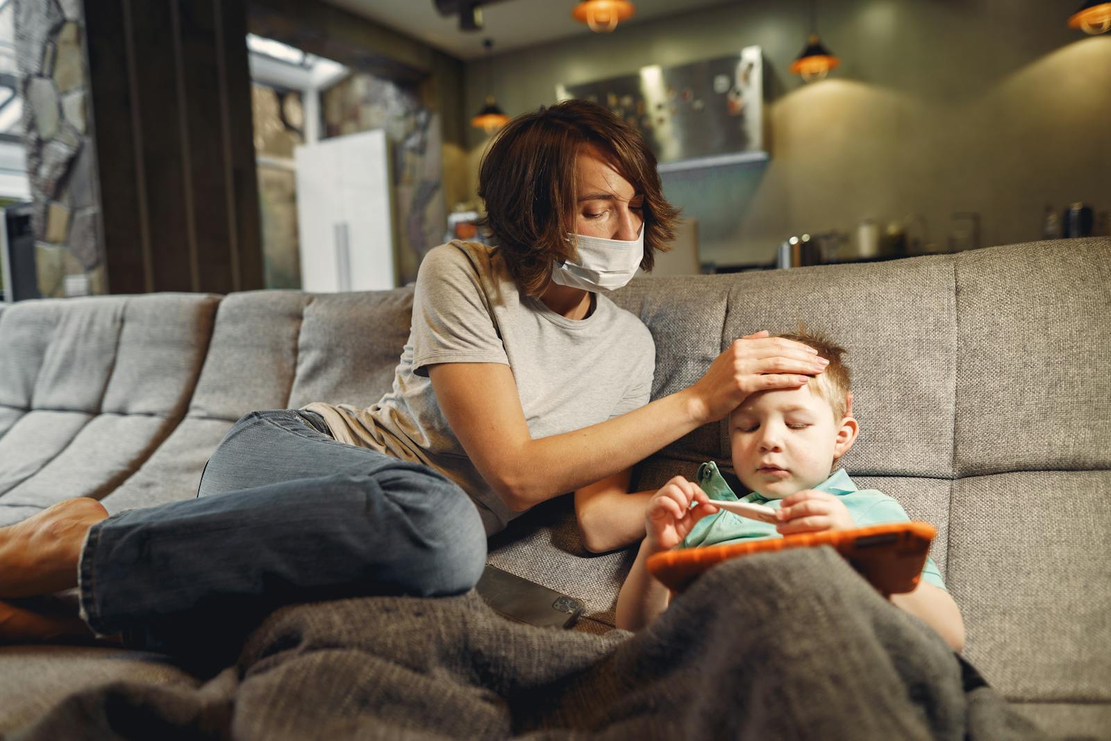 child watching parent anxiously