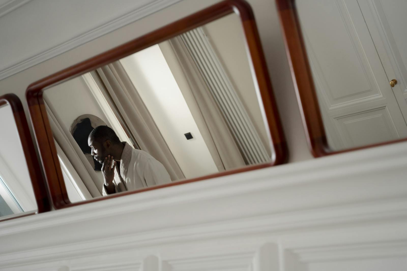 person mirror reflection