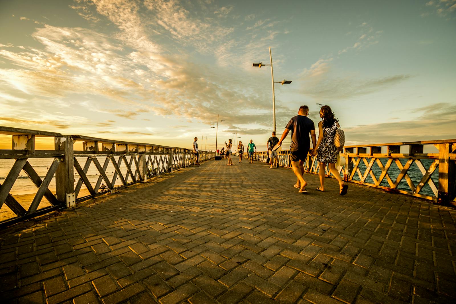 two people walking apart