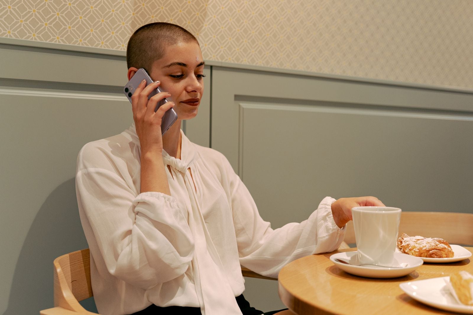 coffee conversation phone table