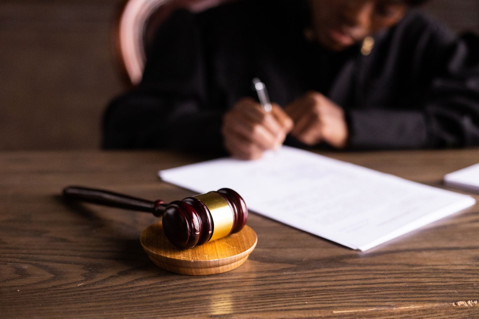 courtroom gavel documents