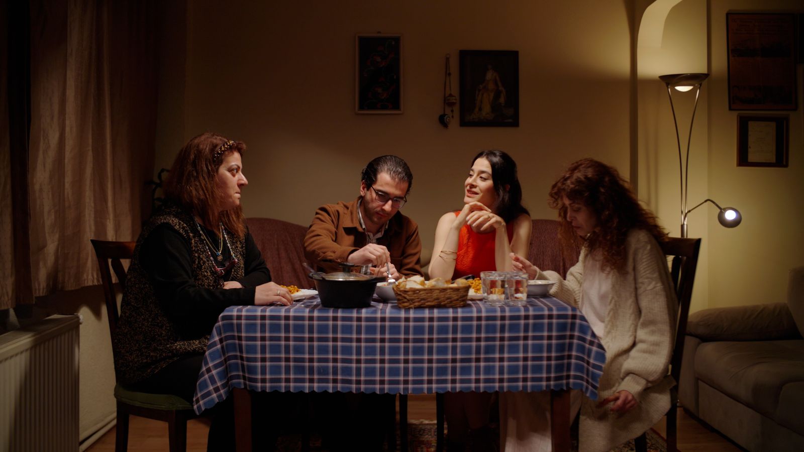 full family dinner table