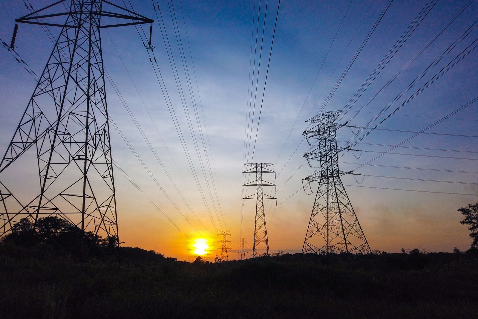 high voltage transformer substation
