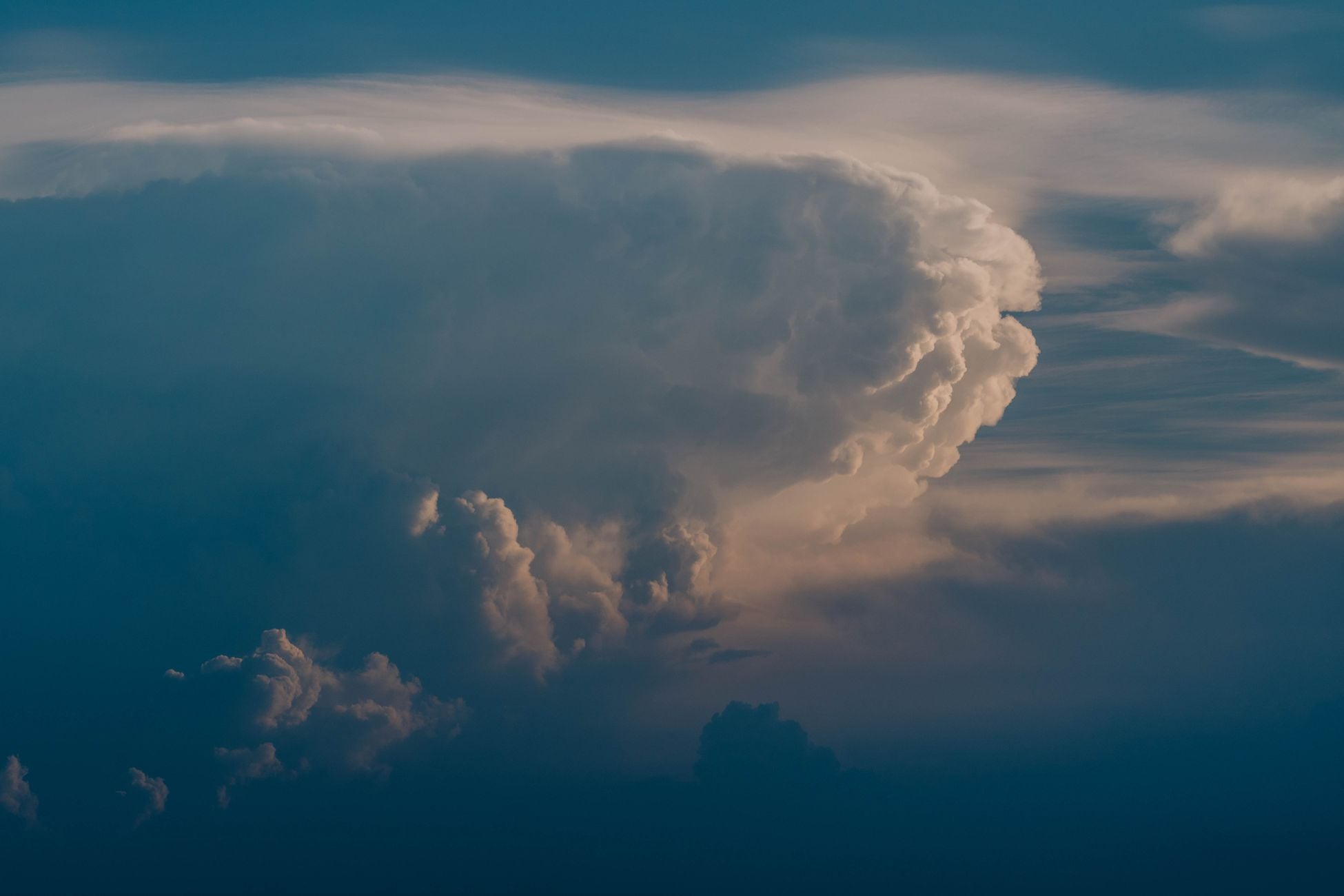 Majestic view of a Cumulonimbus cloud against a serene sky, showcasing nature's power.