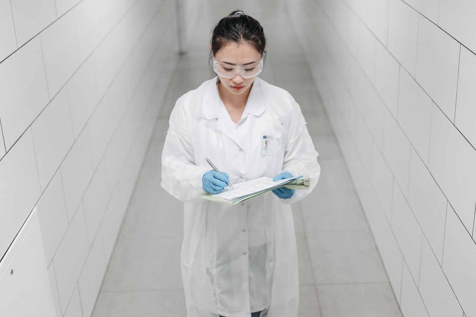 scientist muttering notebook