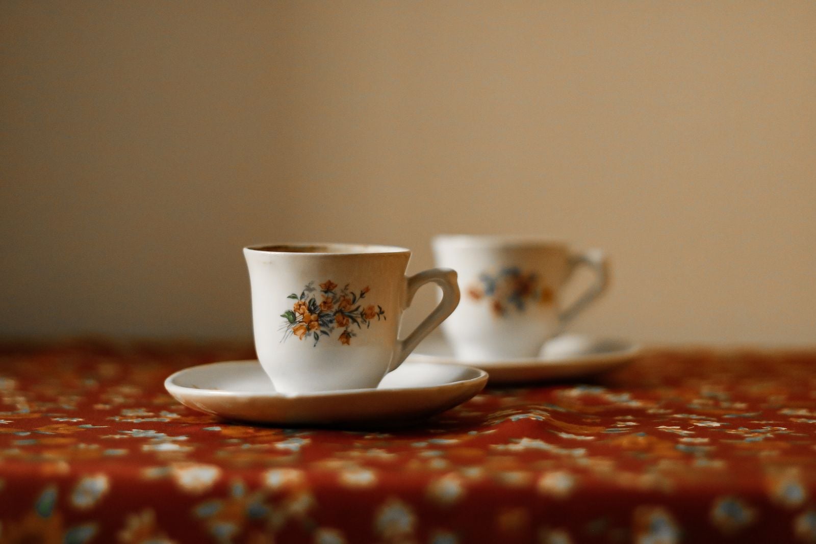 two empty coffee cups