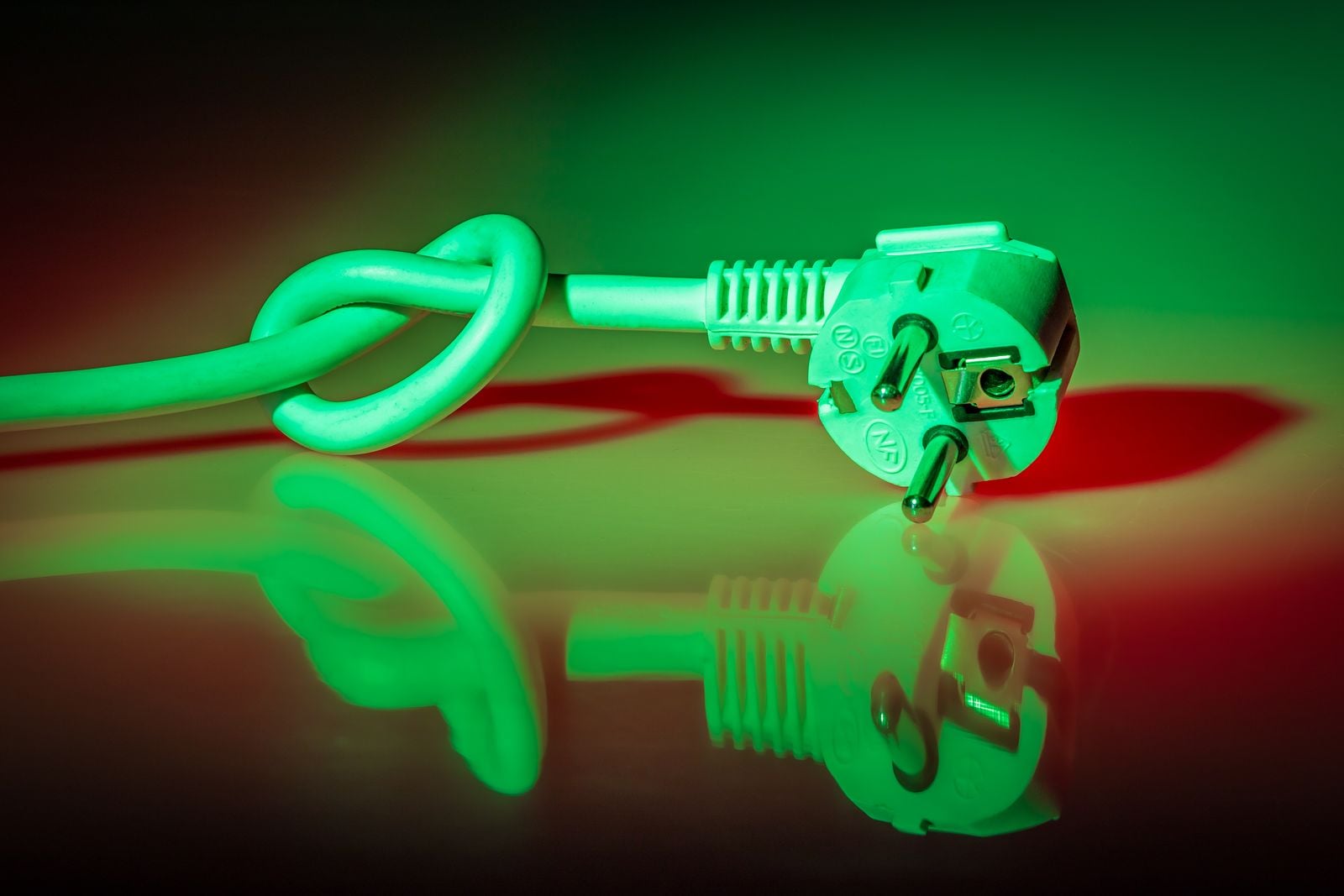unplugged power cord