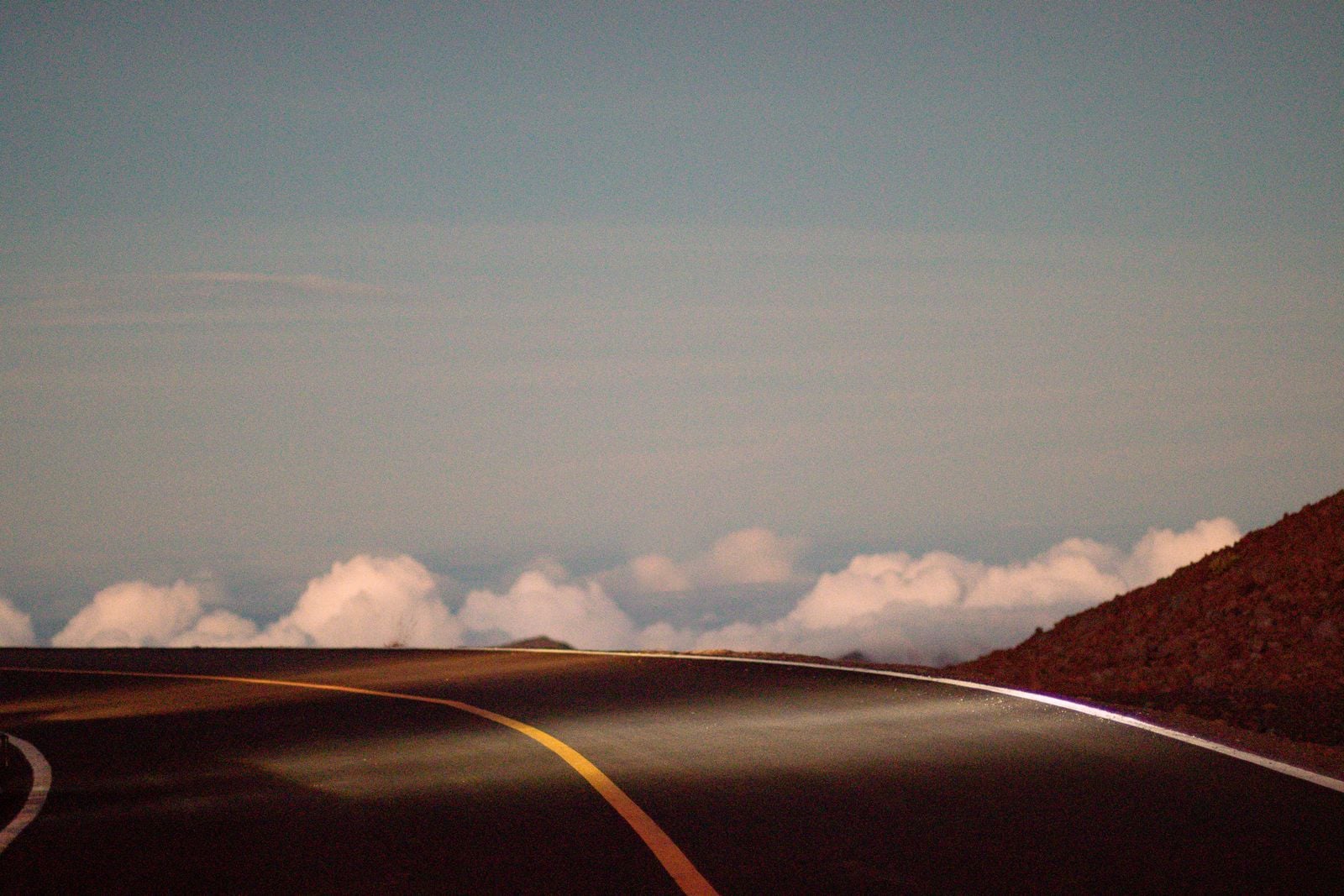 empty motorway sunset