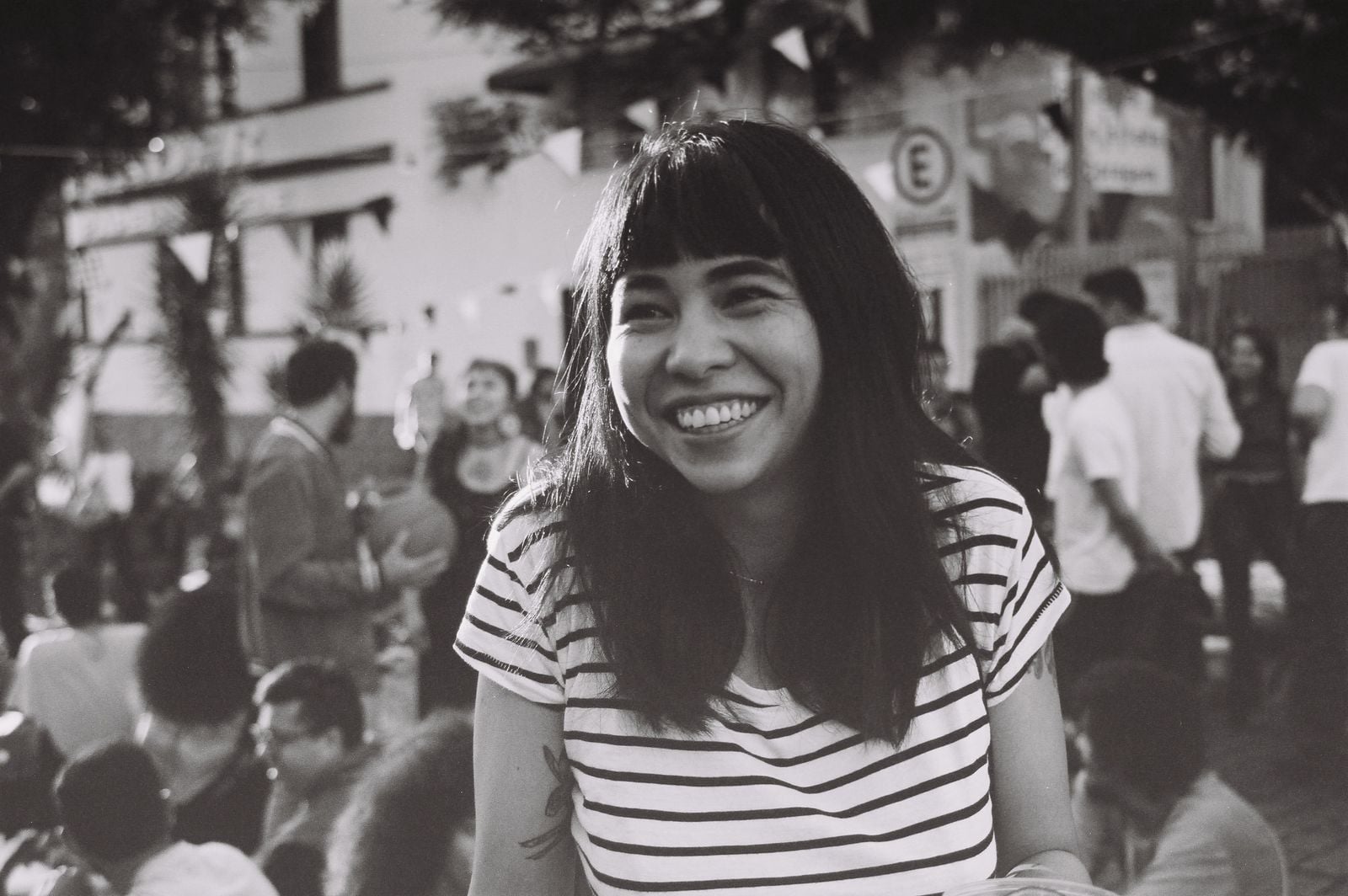 woman smiling naturally